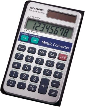 Sharp Metric Conversion Wallet Calculator EL344RB