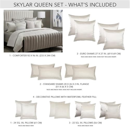 Michael Amini Skylar 9 Pc Queen Comforter Set - Image 3