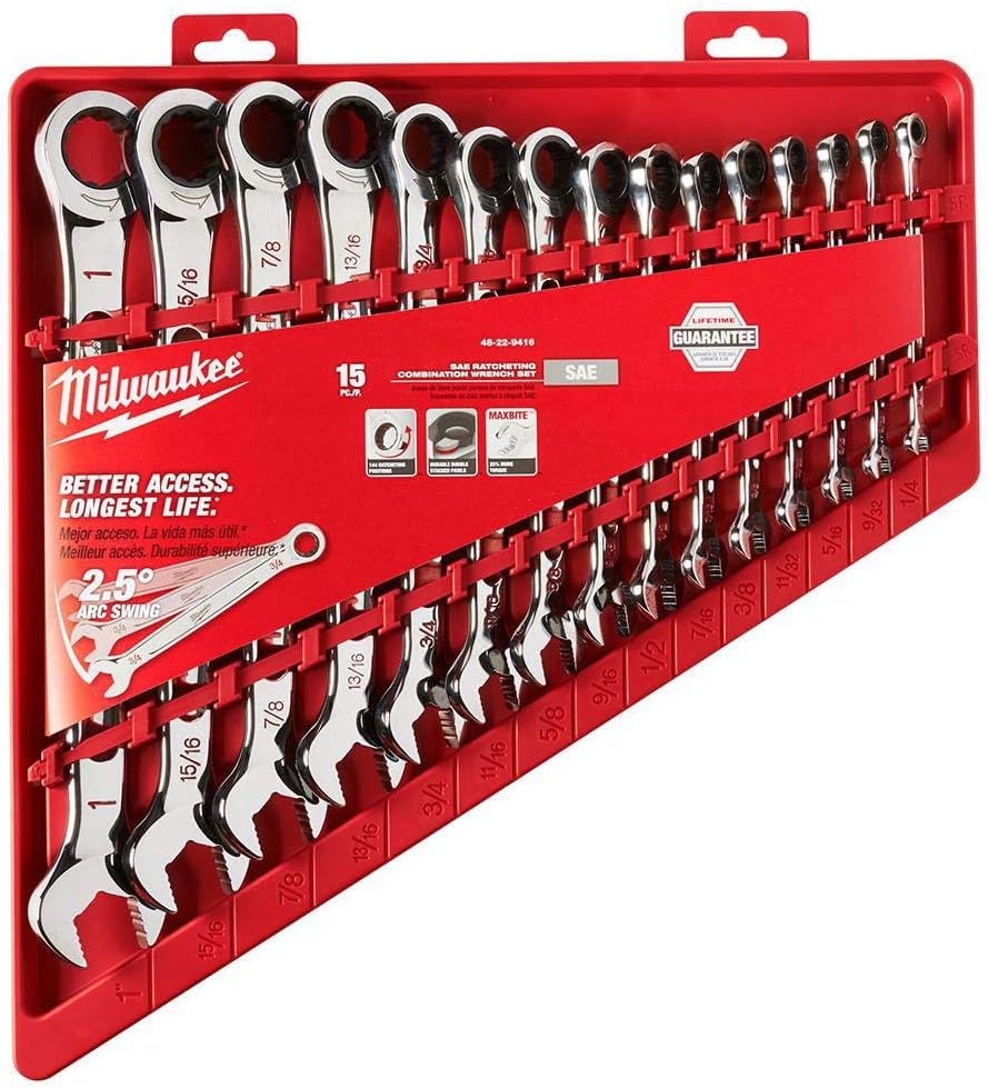 Milwaukee MLW48-22-9416 Ratcheting Wrench Set - SAE