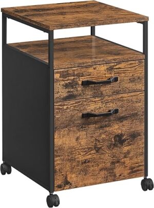 VASAGLE Mobile Filing Cabinet With Wheels UOFC71X