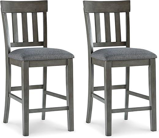 Signature Design by Ashley Modern Farmhouse Counter Height Barstool, Set of 2