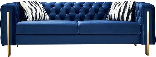 LOPOO Modern Tufted Velvet Sofa, 84.25'' W