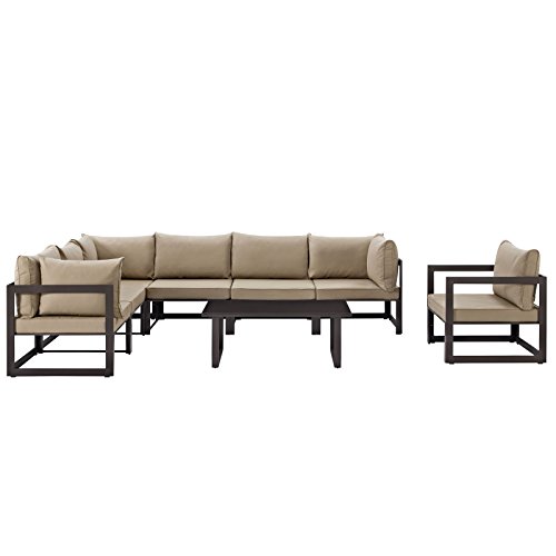 Modway Fortuna Outdoor Patio Sectional Sofa Set - Image 3