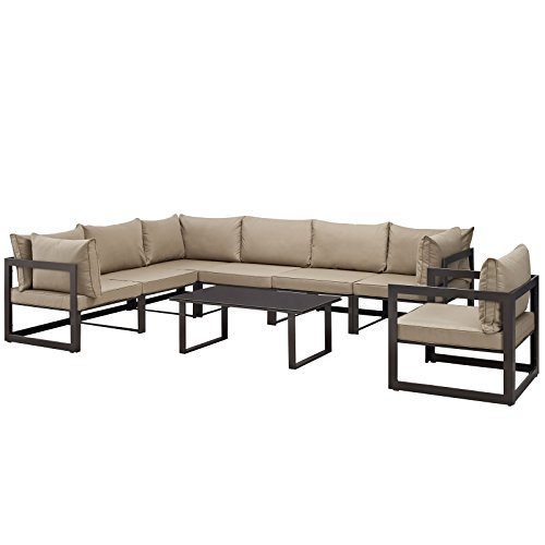 Modway Fortuna Outdoor Patio Sectional Sofa Set - Image 2