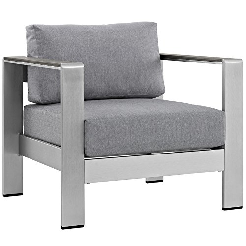 Modway Shore Aluminum Outdoor Patio Armchair - Image 3