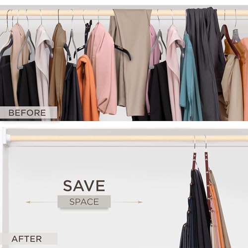 MORALVE Beechwood Space Saving Pants Hangers - Image 3