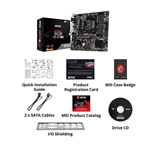 msi AMD Ryzen Micro-ATX Motherboard (B450M PRO-VDH Max) - Image 4