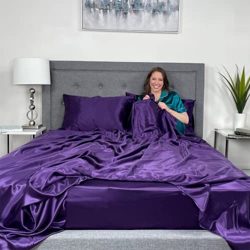 Mulberry Park Silks Silk Sheet Set - 22 Momme, Queen Size - Image 3