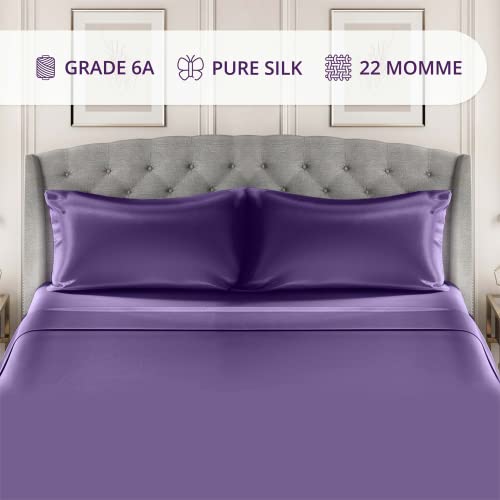 Mulberry Park Silks Silk Sheet Set - 22 Momme, Queen Size - Image 4