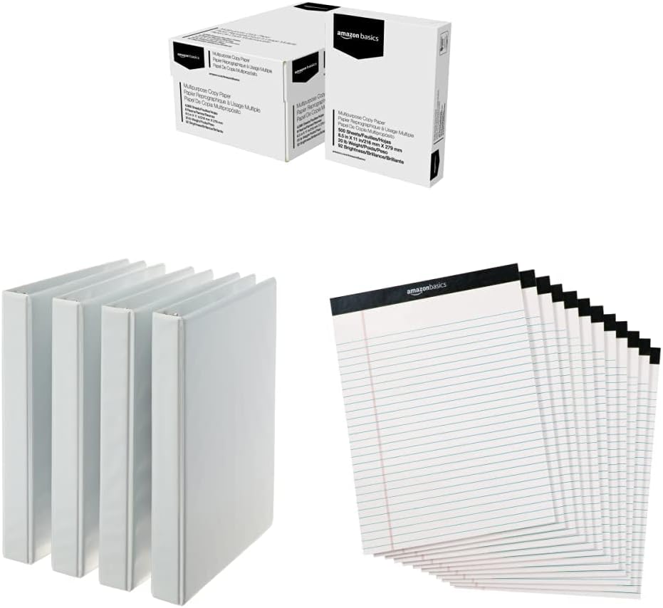 Amazon Basics Multipurpose Copy Paper & Binder Set