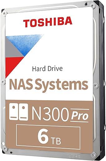 TOSHIBA N300 PRO 6TB Business NAS Hard Drive HDWG460XZSTB