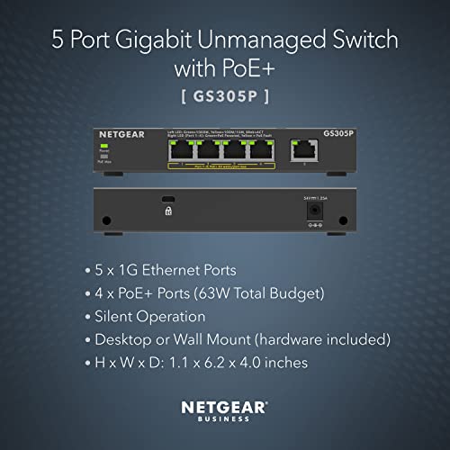 NETGEAR 5-Port Gigabit PoE Switch GS305P - Image 2
