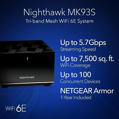 NETGEAR Nighthawk Tri-Band Mesh WiFi 6E System (MK93S) - Image 2