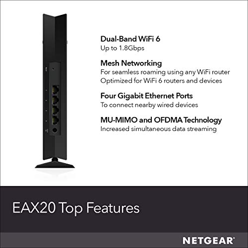 NETGEAR WiFi 6 Mesh Range Extender EAX20 - Image 5