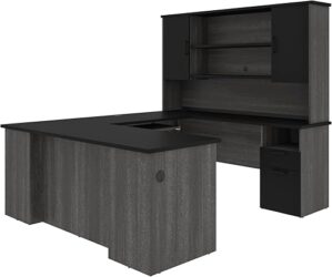 Bestar Norma Executive Desk With Hutch, 71W