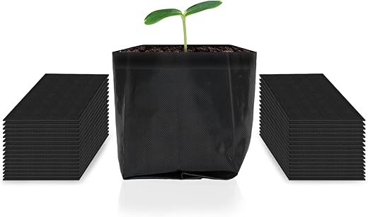 AC Infinity Nursery Bags 1/2 Gallon, 50-Pack Biodegradable Plant Pots