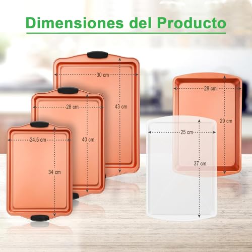 NutriChef 5-Piece Baking Pans Set With Lid - Image 2