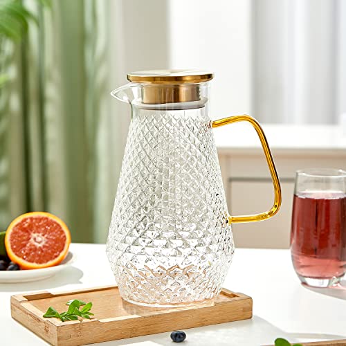 OTARTU Glass Pitcher, 50oz, With S.S. Lid - Image 4