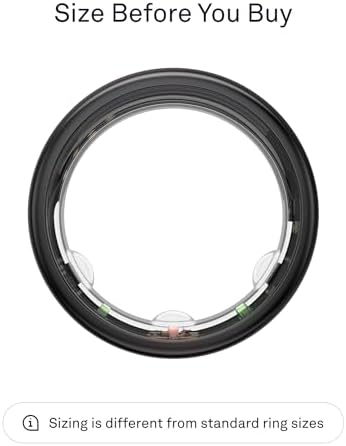 OURA Oura Ring Gen3 Horizon - Black - Size 8 - Image 2