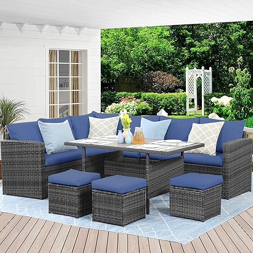 Wisteria Lane Outdoor Patio Furniture Set, 7 Piece