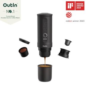 Outin Portable Electric Espresso Machine, Travel Coffee Maker