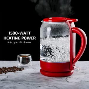 OVENTE Electric Glass Kettle 1.5 Liter 1500W