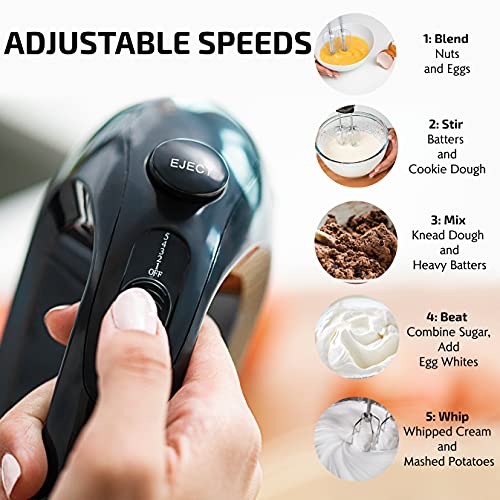 OVENTE Portable 5 Speed Electric Hand Mixer - Image 3