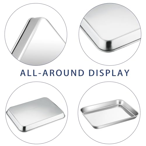P&P CHEF Mini Toaster Oven Tray Pan, Stainless Steel - Image 3