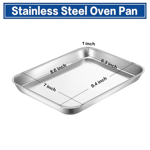 P&P CHEF Mini Toaster Oven Tray Pan, Stainless Steel - Image 2