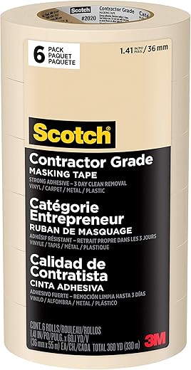 Scotch Painter's Tape Contractor Grade, Tan, 1.41" x 60.1 Yards