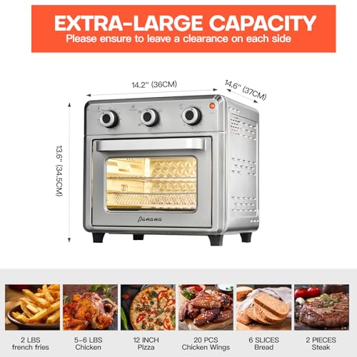 Panana Compact Airfryer Toaster Oven, 1400W 21QT - Image 4