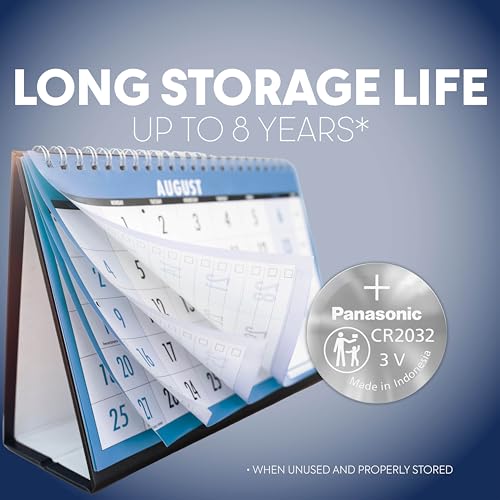 Panasonic CR2032 3.0 Volt Lithium Coin Batteries, 4 Pack - Image 5