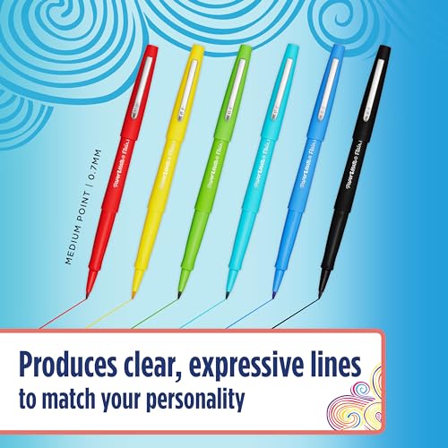 Paper Mate Flair Felt Tip Pens, Medium Point, Blue, 12 Count - Image 3