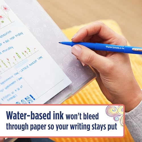 Paper Mate Flair Felt Tip Pens, Medium Point, Blue, 12 Count - Image 4