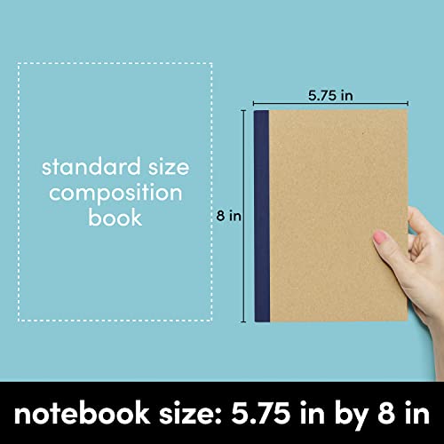 PAPERAGE 6-Pack Composition Notebook Journals, College Ruled - Image 5