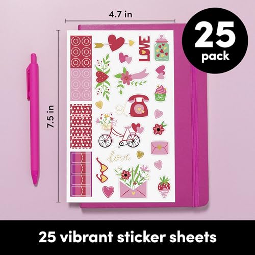 PAPERAGE Lined Journal Notebook, Raspberry, 160 Pages - Image 3