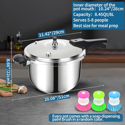 Peterboo Stainless Steel 8 qt Pressure Cooker Induction - Image 5