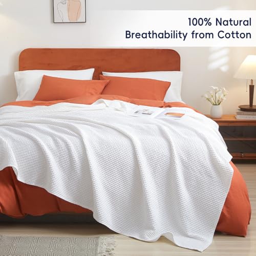 PHF Cotton Waffle Weave King Blanket - Image 3
