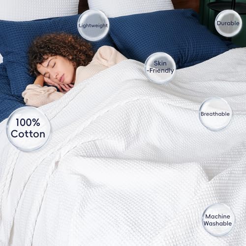 PHF Cotton Waffle Weave King Blanket - Image 2