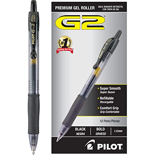 Pilot G2 Gel Roller Pens, Bold Point, 12-Pack - Image 2