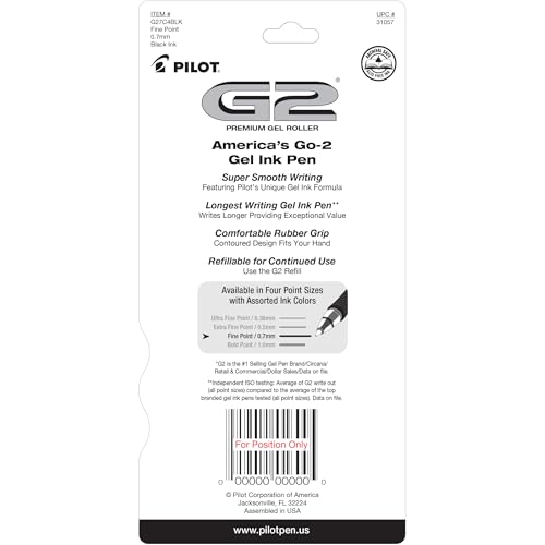 Pilot G2 Premium Gel Pens, Fine Point 0.7 mm - Image 3