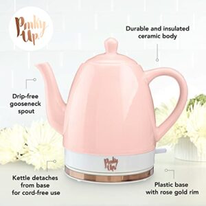 Pinky Up Noelle Ceramic Gooseneck Electric Kettle