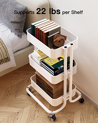 Pipishell 3 Tier Rolling Cart Organizer With Wheels - Image 3