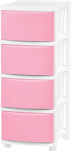 IRIS Plastic Drawer Storage Organizer, 4-Drawers