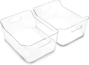 BINO Plastic Storage Bins, Large – 2 Pack