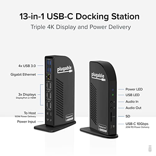 Plugable 4K Docking Station Triple Monitor - Image 2