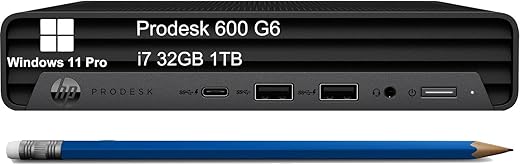 HP Prodesk 600 G6 Mini PC, i7, 32GB RAM