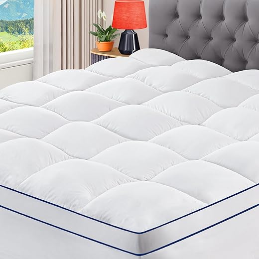 CYMULA Queen Cooling Pillow Top Mattress Topper