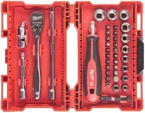 Milwaukee Ratchet, Socket And Bit Set, 38 Pieces