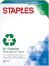 STAPLES Recycled Multipurpose Paper, 8 1/2″ x 11